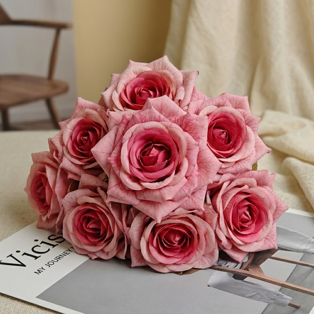 Premium Real Touch Artifical Rose Heads