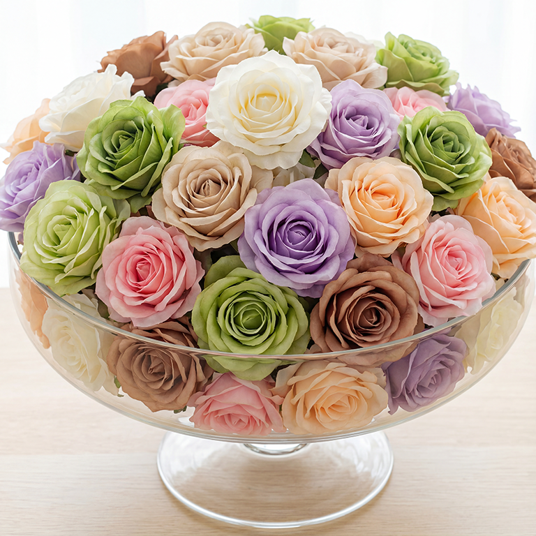 Artificial Valentine Rose Heads