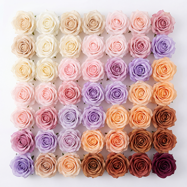 Artificial Valentine Rose Heads