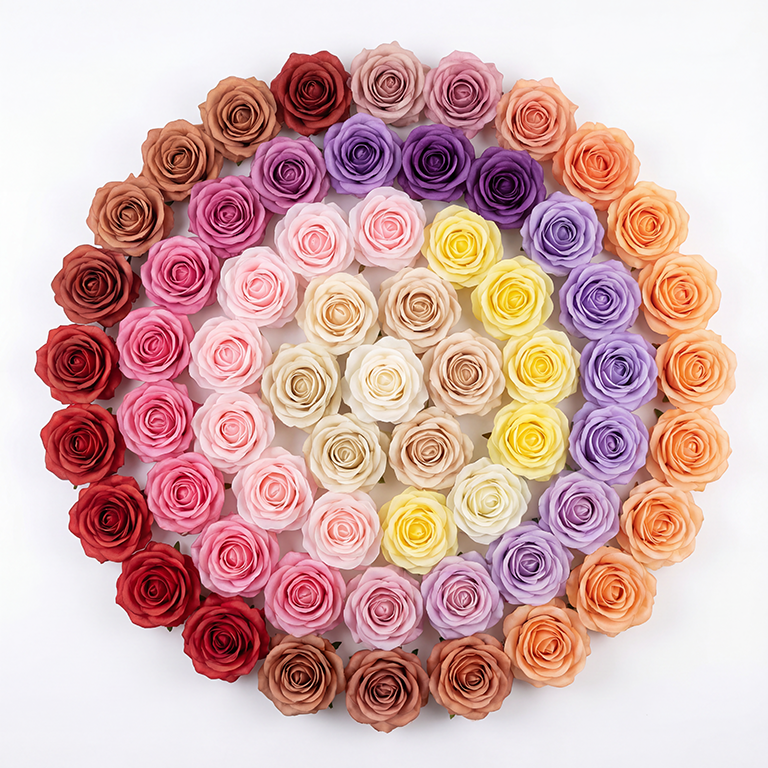 Artificial Valentine Rose Heads