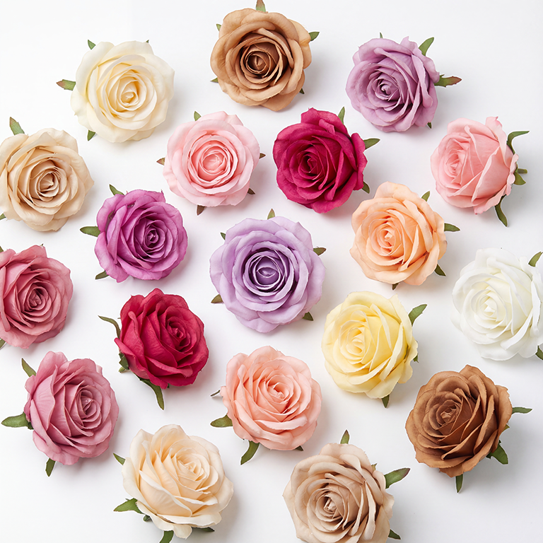 Artificial Valentine Rose Heads