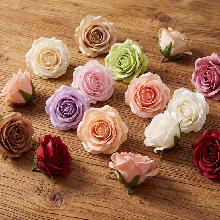 Artificial Valentine Rose Heads